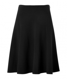 Channel the of-the-moment midi-skirt trend in this luxe-yet-romantic swing skirt from Ralph Lauren Collection - Fitted waist, flared skirt, concealed side zip closure - Wear with a fitted blouse, a cropped blazer, and peep-toe pumps