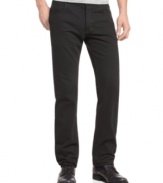 The fit is slim but the style is big with these classic jeans from DKNY Jeans.