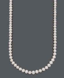 The key to classic style is a chic strand of pearls. Belle de Mer necklace features cultured freshwater pearls (9-10 mm) with a 14k gold clasp. Approximate length: 30 inches.