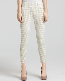 J Brand Jeans - Houndstooth Twill Skinny Jeans