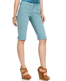 Elongate your legs with DKNY Jeans' Bermuda shorts. The skinny leg and on-trend wash are ultraflattering!