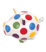 Go hog wild. The Oinks! Polka Dot piggy bank from Salt&Pepper is undoubtedly the most fun way to save a buck. The perfect gift for someone on a budget, from a brand synonymous with fresh, contemporary home design.