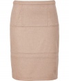 The perfect work separate for dressing up or down, Steffen Schrauts soft nougat skirt is a must for polished business looks - Hidden side zip, kick pleat - Tailored fit - Team with cashmere pullovers and flawless pumps