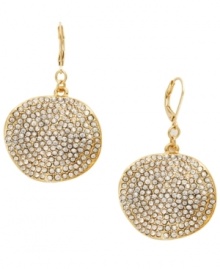 Perfect for a night out on the town. INC International Concepts' disco-chic style features pave-set glass accents set in gold-plated mixed metal. Approximate drop: 2-1/4 inches.