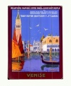 Venice appears to rise right out of the Grand Canal in this vintage ad-turned-sign endorsing Italy's railway system. With St. Mark's Square, Basilica and, of course, gondolas in sight, it captures the unparalleled splendor of the sinking city.