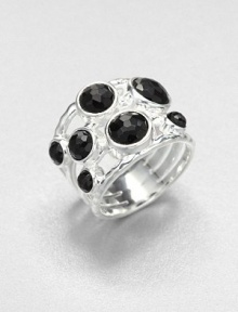 From the Rock Candy Collection. This constellation ring with its multi-band design is dramatically dotted with faceted black onyx, striking against the setting of gleaming sterling silver.Black onyxSterling silverWidth, about 1Imported