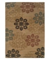 A definitive mid-century modern statement, the Yorkville area rug depicts a smart medallion design in a vivid color arrangement. This contemporary home accent is constructed of soft, low pile fibers for an exquisite finish to any room decor. (Clearance)