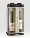 Chills and preserves opened wine up to ten days! Just place an uncorked bottle inside, close the door, slide EuroCave's patented vacuum cylinder over the bottle neck, and set the desired temperature. No stoppers, pumps, or gases required.