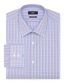 BOSS Black Marlow Plaid Dress Shirt - Regular Fit