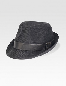 This dapper style, crafted in toyo paper straw and cotton, is casual yet poised enough for any gentleman of style.90% paper/10% cottonBrim, about 2Spot cleanMade in USA