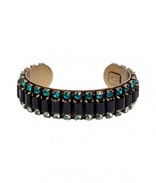 Inject modern glamour into you contemporary look with Dannijos intricately embellished crystal cuff - Structured shape - Layer over slim fitting long sleeves, or wear with Little Black cocktail dresses and colorful accessories