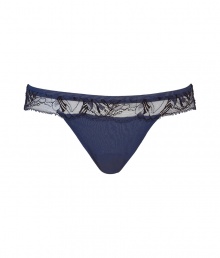 Turn up the heat in this ultra-luxe lace-laden brief from La Perla - Sheer lace-detailed waistband, slim fit - Perfect under any outfit or paired with a matching bra for stylish lounging