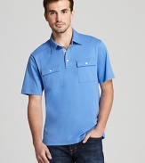 Michael Kors Woven Trim 2-Pocket Polo - Classic Fit