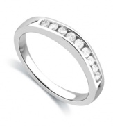 The perfect complement to your diamond engagement ring. This unique ring guard features round-cut diamonds (1/4 ct. t.w.) set in 14k white gold.