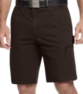 Keep your cool cruising the green in these comfortable twill shorts from Greg Norman for Tasso Elba.