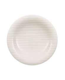 Make a chic style statement with the Dune Lines bread and butter plate. The distinctive, free form shape, soft lines and ribbed surface combine for truly modern elegance. An imperfect glaze conveys natural grace.