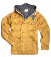 Layer up for cool casual style with this hooded jacket from Triple Fat Goose.