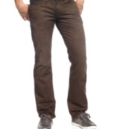 These pants by Guess Jeans pair a handsome sateen finish with casual fit for a look that's great for work or play.