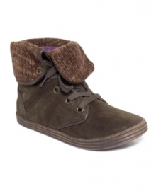 So warm and cozy. Blowfish's Razmitten booties feature a lace-up vamp and can be cuffed up or down.