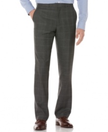 A classic pattern? Yes. A modern look? Definitely. These plaid pants from Perry Ellis bring timeless style to your suiting needs.