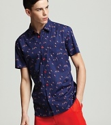 MARC BY MARC JACOBS Finch Charm Short Sleeve Sport Shirt - Classic Fit