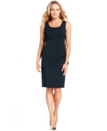 Charter Club's dress is a timeless take on the basic sheath. The streamlined silhouette is universally flattering and never goes out of style.