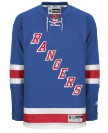 Few franchises have ever reached the rarefied air of the New York Rangers. Pay a sweet tribute to a true icon of the National Hockey League and throw on this replica sweater from Reebok.