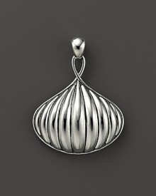 Beautifully sculpted sterling silver makes a bold statement in this pendant.