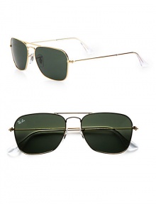 Handsome frames with the traditional aviator style. Available in gold frames with crsytal green lenses.Metal100% UV ProtectionMade in Italy