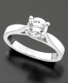 One in a million. This stunning certified engagement ring features round-cut diamond (1/3 ct. t.w.) set in 14k white gold.