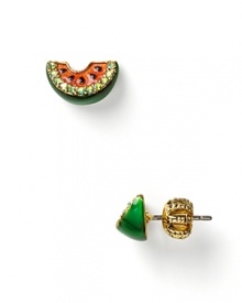 Juicy Couture's sparkling watermelon studs are perfect for summer.