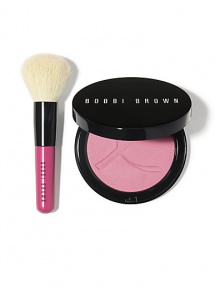 Exclusive set in honor of Breast Cancer Awareness Month. Bobbi will be donating $10 of every sale of this set during the month of October to The Breast Cancer Research Foundation®. Featuring our Illuminating Bronzing Powder in Pink Peony, an innovative blend of sheer powder and micro pearls to give skin a natural-looking glow. We paired its mirrored compact with a Mini Face Blender Brush topped off with a bright pink handle. It's a fun way to put on your makeup and show your support.