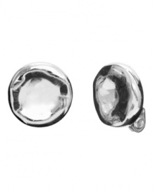 Smooth, polished and subtly stylish. Monet's petite button stud earrings feature a clip-on backing for non-pierced ears. Crafted in silver tone mixed metal. Approximate diameter: 3/4 inch.