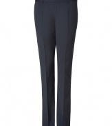 Bring some stylish pizzazz to your workweek look with these sophisticated pants from Hugo - Flat front, off-seam pockets, back welt pockets with buttons - Slim fit - Pair with a button-down and matching blazer