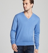 Michael Kors Solid V Neck Sweater