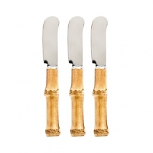 For thousands of years, the Bamboo motif has brought a natural mystique to interiors and textiles. This Juliska cocktail spreader set infuses your hors d'oeuvres and party platters with timeless panache.