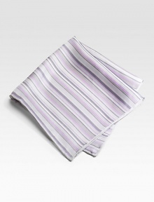 EXCLUSIVELY OURS. The foundation of every well-dressed gentleman's style in smooth, striped silk. Silk Dry clean Imported 