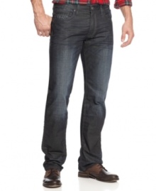 These jeans from Buffalo David Bitton update your denim style with hip whiskering and a modern slim fit.