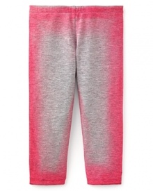 Flowers By Zoe Girls' Airbrush Pink Leggings - Sizes 2T-4T