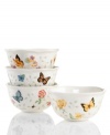 Big on charm, Butterfly Meadow Petite bowls from Lenox features the sturdy porcelain and colorful garden scenes of the original Butterfly Meadow dinnerware, but on a smaller, cuter scale. In four different patterns.