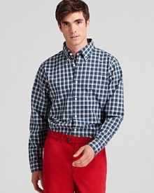 A bold check adorns this classic button-down shirt from Jack Spade.