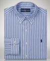 You can never go wrong with a clean, classic stripe. This look from Polo Ralph Lauren is a perennial favorite.