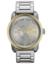 Like a ring of fire, the golden bezel on this Diesel watch is white-hot.