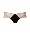 Bring sexy back in this ultra-luxe thong - Comfortable yet seductive fit, contrasting wide waistband, classic panty with art deco styling -Wear under your favorite outfit or on alone to amp up the sultry factor - Made by highend lingerie label Kiki de Montparnasse