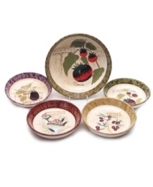 The secret ingredient for a delicious meal, the Sienna set features rustically styled pasta bowls celebrating farm-fresh produce. Dishwasher- and microwave-safe earthenware make it your go-to for casual nights in. From Certified International's collection of serveware and serving dishes.