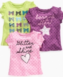 Her special style will shine through in one of these tees from So Jenni, with fun graphics that will light up her smile.