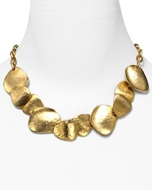 Wear gold with vintage attitude with this bold bib necklace from Kenneth Jay Lane. It exudes statement-making style so wear it to enliven your favorite basics.