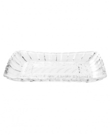 Enhance your favorite baked goods with the sparkling sophistication of Alexandria serveware. With a striking fluted edge and Our Daily Bread engraved in clear crystal, this bread tray puts old world elegance at the top of your menu.