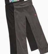 Perfect for bringing her casual style to all of her workouts, these Puma foldover yoga pants are a perfectly comfy look.