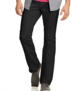 Sleek style. Kenneth Cole Reaction pants keep it plain and simple.